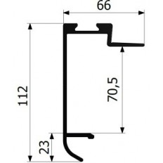 Profil obwodowy ramy 70 mm – Airline, 6900 mm, anoda