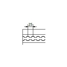 Profil obwodowy ramy 70 mm – Airline, 6900 mm, anoda