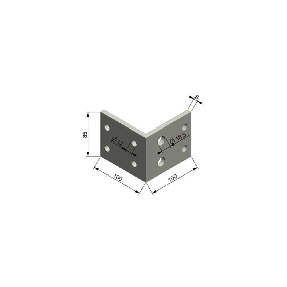 Naroże Aluminiowe Ramy 70  Uniwersalne z otworami