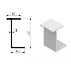 Profil pomocniczy ramy 130 mm alu, L-4500 mm