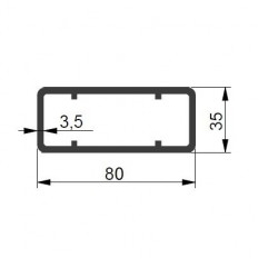 Profil słupka 80x35