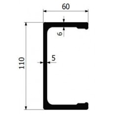 Profil pomocniczy ramy 110 mm, alu C