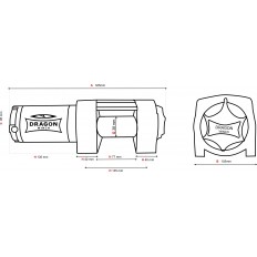 WYCIĄGARKA DRAGON WINCH DWM 3500 ST 12 V (1588 KG LINA STAL)