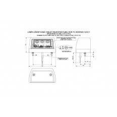 Lampa oświetlenia tablicy rejestracyjnej LED 12/24V