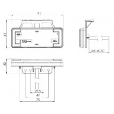 Lampa obrysowa slim XS