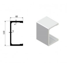 Profil pomocniczy ramy 110 mm, alu C