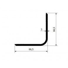 Profil zewnętrzny kontenera 66,5x66,5 - Anoda