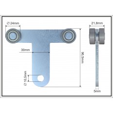 Wózek profilu prowadzącego stalowego