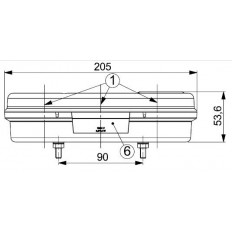 LAMPA TYLNA LED 12/24V PRAWA