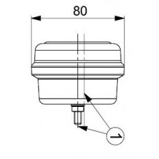 LAMPA TYLNA LED 12/24V PRAWA
