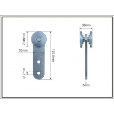 ROLKA SZYNY DACHU BURTO - FIRANKI ŁOŻYSKOWANA