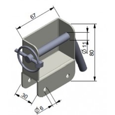Nadstawka burty 400 ZN pod skrzynie bez słupka środkowego