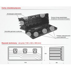 SKRZYNKA NARZĘDZIOWA SLICK-BOX 510X340X300 3 LAWETA