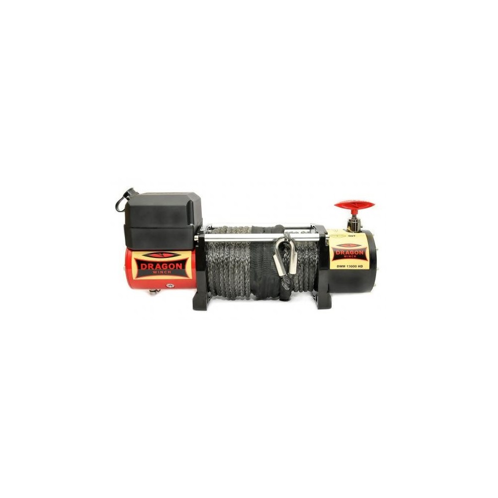 WYCIĄGARKA DRAGON WINCH DWM 13000 HDS 12 V LINA SYNTETYCZNA UCIĄG 6 T 