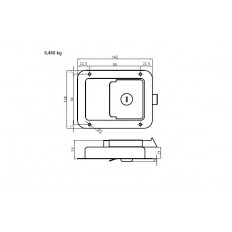 ZAMEK WPUSZCZANY 140x108mm, nierdz