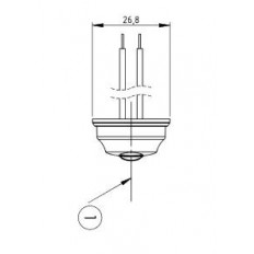 LAMPA OBRYSOWA SLIM ZE ŚWIATŁOWODEM CZERWONA LED