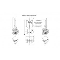 LAMPA OBRYSOWA BIAŁA + CZERWONA HOR 51 WISZĄCA ,DIODA 12/24 V LEWA (KABEL 0,25m)
