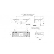 LAMPKA OBRYSOWA  CZERWONA LEDOWA 12/24V 0,5M