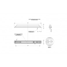 LAMPA POZYCYJNA DŁUGA H49, DIOD. 12/24V POMARAŃCZOWA