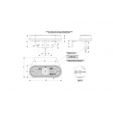 LAMPA OBRYSOWA CZERWONA   LEDOWA 12/24V 0,5M