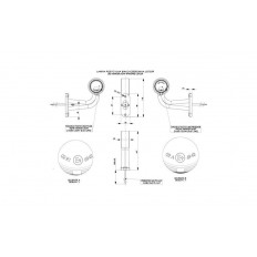 LAMPA OBRYSOWA B-CZ H69 NA WYSIĘGNIKU KRÓTKIM 12/24V PRAWA