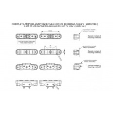 LAMPY DO JAZDY DZIENNEJ - ZESTAW DO SAMODZIELNEGO MONTAŻU
