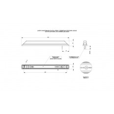 LAMPA HAMOWANIA DŁUGA HOR 49 CZERWONA DIODOWA 12/24 V