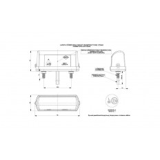 LAMPA OŚW TABLICY REJ UNIWERSALNA MAŁA H63, DIODOWA 12/24V PRZEWÓD PŁASKI