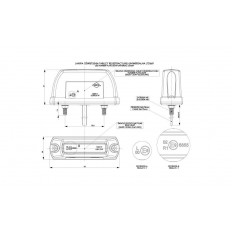 LAMPA OŚWIETLENIA TABLICY REJESTRACYJNEJ UNIWERSALNA  –MAŁA , CZERWONA . Typ lampy: LED