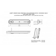LAMPA OŚWIETLENIA WNĘTRZA LWD 2526