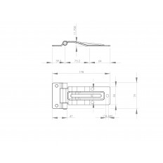 ZAWIAS DRZWI TYLNYCH L 140 MM NIERDZEWNY