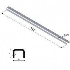 Ceownik montażowy słupa 750 mm