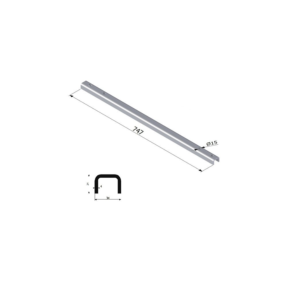 Ceownik montażowy słupa 750 mm Ceownik montażowy słupa 750 mm