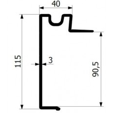 Profil obwodowy ramy skrzyni 90 mm light