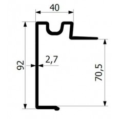 Profil obwodowy ramy skrzyni 70 mm light