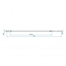 Przewód hamulcowy 730/957mm tuleja Ø26mm pasuje do BPW