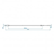 Przewód hamulcowy 930/1157mm tuleja Ø26mm pasuje do BPW