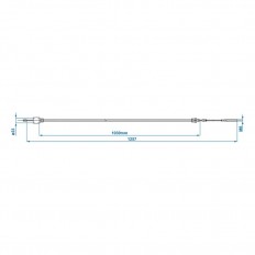 Przewód hamulcowy 1030/1257mm tuleja Ø26mm pasuje do BPW