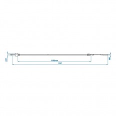 Przewód hamulcowy 1130/1357mm tuleja Ø26mm pasuje do BPW