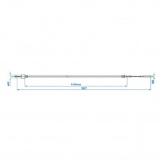 Przewód hamulcowy 1430/1657mm tuleja Ø26mm pasuje do BPW