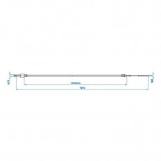 Przewód hamulcowy 1430/1640mm tuleja Ø26mm pasuje do Knott/Schlegl/Nieper/Avonride/BPW