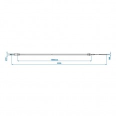 Przewód hamulcowy 1430/1640mm tuleja Ø26mm pasuje do Knott/Schlegl/Nieper/Avonride/BPW