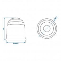 Osłona kuli haka holowniczego czarna