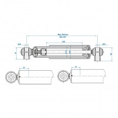 Amortyzator  900kg CC 250-380 zestaw  2 szt