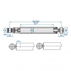 Amortyzator  900kg CC 250-380 zestaw  2 szt