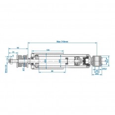 Amortyzator  900kg CC 250-380 zestaw  2 szt