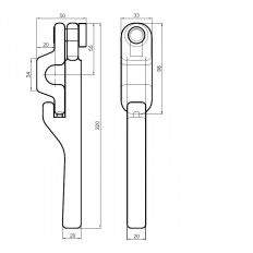 ZAMKNIĘCIE TRÓJBOCZNE WYWROTKI FI 20 STAL