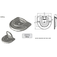 UCHWYT MOCOWANIA ŁADUNKU 200 kg ZN