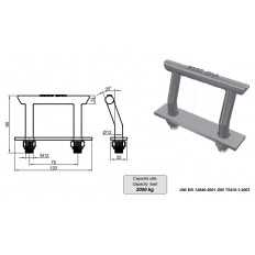 UCHWYT MOCOWANIA ŁADUNKU DO OBRZEŻA RAMY OCYNK 2000 kg