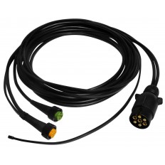 WIĄZKA ELEKTRYCZNA DO PRZYCZEP LEKKICH 5m WTYCZKA 7-PIN / BAJONET 5-PIN OBRYSÓWKI 1x5M